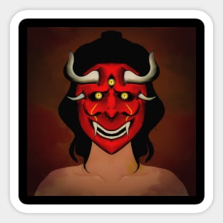 Devil Mask Sticker